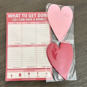 Knock knock Heart-Shaped Notepads with To-Do List